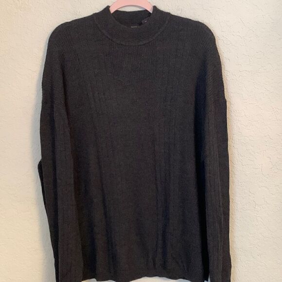 J.Ferrar Gray Merino Wool Sweater Size XL - Picture 1 of 9
